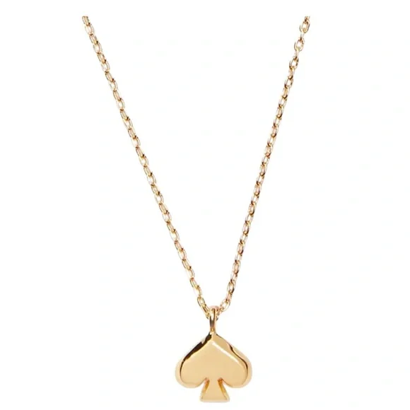 Kate Spade Everyday Spade Gold Necklace New NWT Dust Bag included Jewelry Design - Picture 3 of 3